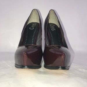 Circus Burgundy Platform Heels